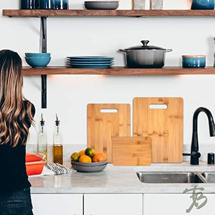 Totally Bamboo 3-Piece Bamboo Wood Cutting Board Set, 3 Assorted Sizes