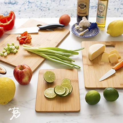 Totally Bamboo 3-Piece Bamboo Wood Cutting Board Set, 3 Assorted Sizes