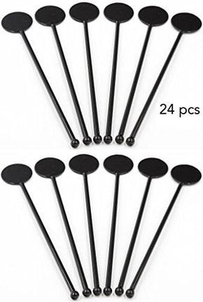 Bar Caddy Supplies (120 Pack) – Assorted Swizzle Sticks/Drink Stirrers (24 of Each Design) – Disposable Flexible Drinking Straws in 2 Sizes – Small Bar Party Supply Refill Pack for Bar Organizer