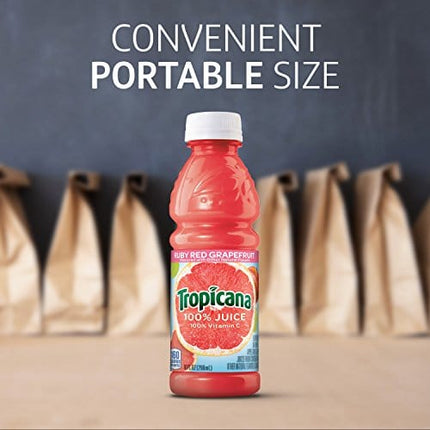 Tropicana Ruby Red Grapefruit Juice, 10 Ounce (Pack of 24)
