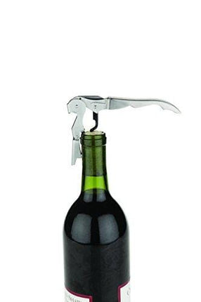 True TrueTap Double Hinged Waiter’s Corkscrew, Stainless Steel Wine Key Bottle Opener with Foil Cutter