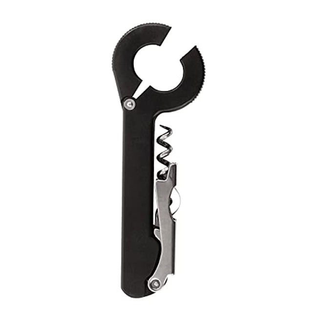 True Wrench: Corkscrew & Foil Cutter Single Hinged Corkscrews, Black