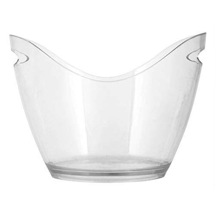 True Acrylic Ice Bucket Wine Bottle Holder Chilling Tub for Indoor and Outdoor Use, 10.25", Clear