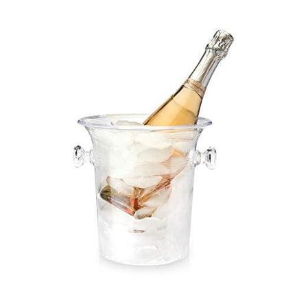 True Chiller Ice Bucket, Clear Acrylic 1-Bottle Wine & Champagne Chiller Ice Bucket, 8.25"