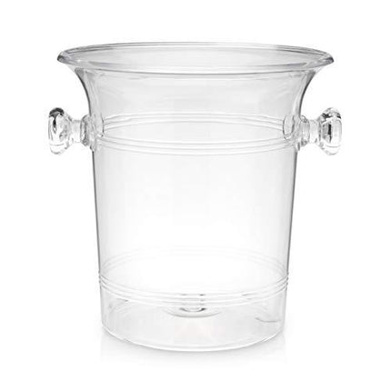True Chiller Ice Bucket, Clear Acrylic 1-Bottle Wine & Champagne Chiller Ice Bucket, 8.25"