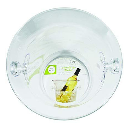 True Chiller Ice Bucket, Clear Acrylic 1-Bottle Wine & Champagne Chiller Ice Bucket, 8.25"