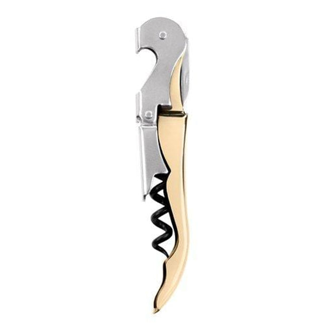 True Gold Double Hinged Waiter's Corkscrew, Metallic