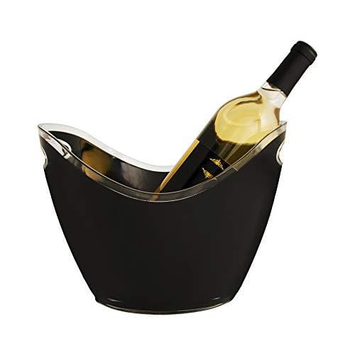 True Swoop Ice Bucket for Parties Bottle Tubs & Buckets, 1, Black