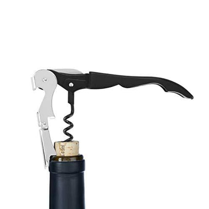 True Truetap Double Hinged Waiter's Corkscrew, Black