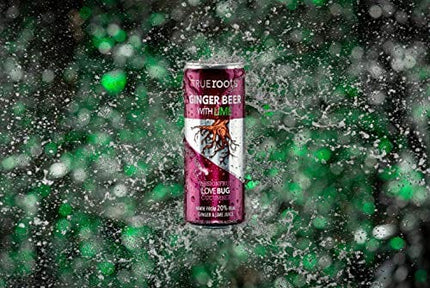 Ginger Beer with Lime by TrueRoots Brewing Company, Made with REAL non-gmo Ginger & Lime Juice, All-Natural with No Preservatives, 12 Fl Oz (Pack of 12) (Passionfruit + Cucumber)