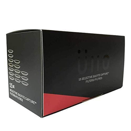 Ullo Full Bottle Replacement Filters (15 Pack) With Selective Sulfite Capture Technology To Make Any Wine Sulfite Preservative Free