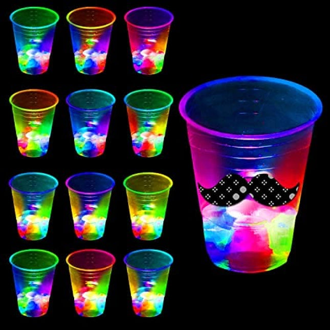 Unbrands 16oz Glowing Party Cups for Indoor Outdoor Party Event Fun,Light Up Cups for Night Event Favor Decorations Supplies - Glow Cups Party Pack with Flashing Color -23Pack, 24 Count (Pack of 1)