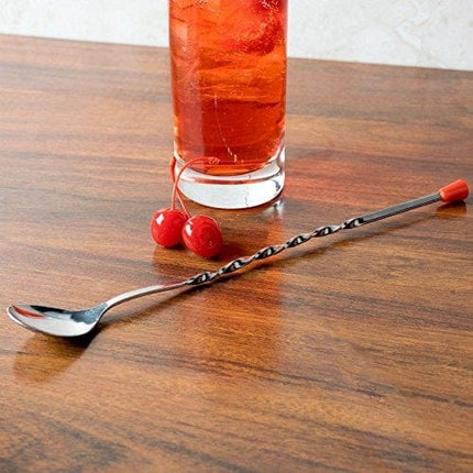 NEW, 11-Inch Stainless Steel Bar Spoon, Bar Spoons, Twist-Neck, Barware Mixing Spoon - Set of 12