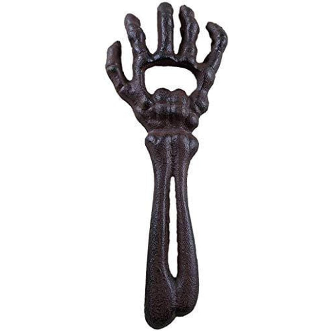 Upper Deck Cast Iron Skeleton Hand Themed Beverage Bottle Opener