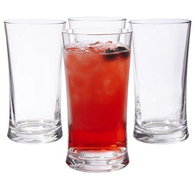 Emme 17-ounce Unbreakable Tritan Water Tumblers | Clear set of 4