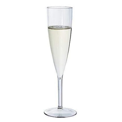 Plastic 5-ounce One Piece Champagne Flute | set of 12 Clear