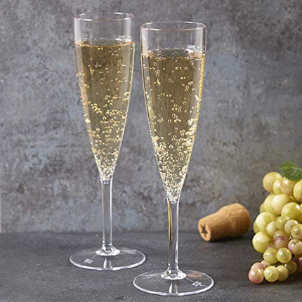 Plastic 5-ounce One Piece Champagne Flute | set of 12 Clear