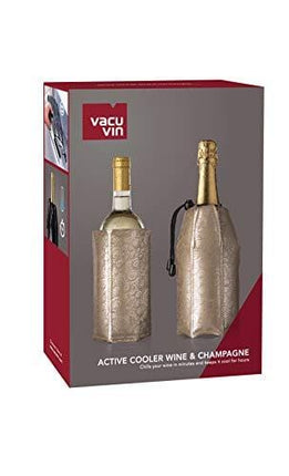 Vacu Vin Rapid Ice Wine and Champagne Cooler Set - Platinum