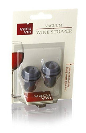 Vacu Vin Wine Saver Vacuum Stoppers Set of 2 – Grey