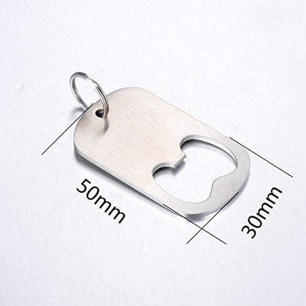 Valyria Frosted Stainless Steel Bottle Opener Dog ID Tags Personalized