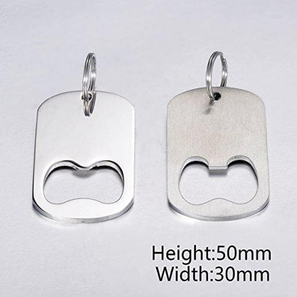 Valyria Frosted Stainless Steel Bottle Opener Dog ID Tags Personalized