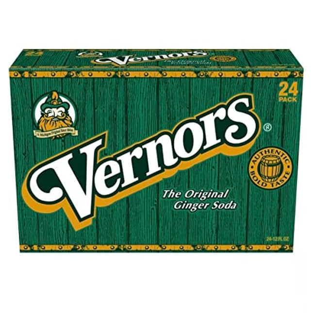 Vernor's Ginger Ale Soda, 12 Ounce (24 Cans)