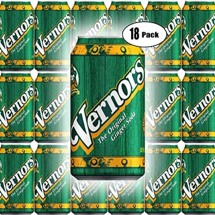 Vernors Ginger Soda, 12oz Can (Pack of 18, Total of 216 Oz)