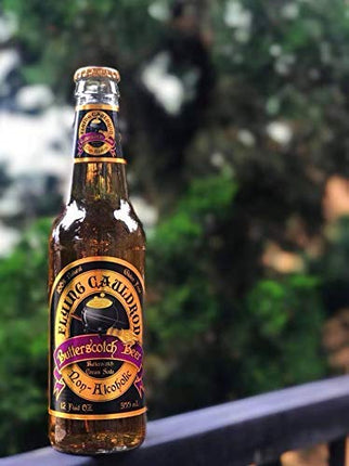 Flying Cauldron Butterscotch Beer (12 Fl Oz (Pack of 12)), Vanilla Butterscotch, All- Natural and Caffeine free.