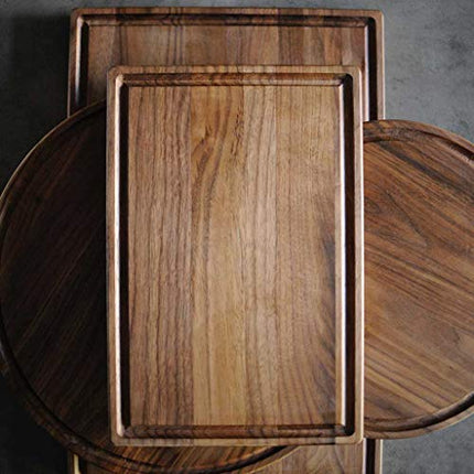 Made in USA Walnut Cutting Board by Virginia Boys Kitchens - Butcher Block made from Sustainable Hardwood (8x12)