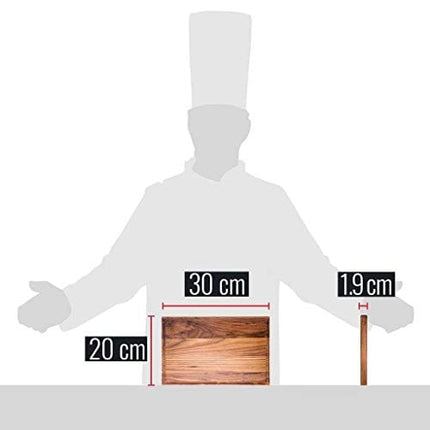Made in USA Walnut Cutting Board by Virginia Boys Kitchens - Butcher Block made from Sustainable Hardwood (8x12)