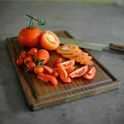 Made in USA Walnut Cutting Board by Virginia Boys Kitchens - Butcher Block made from Sustainable Hardwood (8x12)