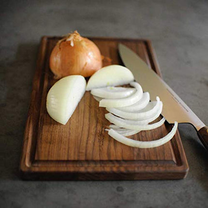 Made in USA Walnut Cutting Board by Virginia Boys Kitchens - Butcher Block made from Sustainable Hardwood (8x12)