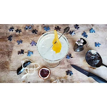 Julep Strainer by Viski | Professional Metal Stainless Steel Cocktail Strainer for Kitchen with Handle | Home bar tool, gunmetal