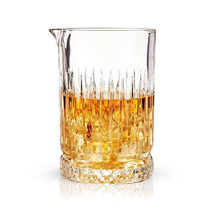 Viski Cocktail 23 Oz. Crystal Pitcher Design Bartending Barware Essentials, Pedestal Mixing glass