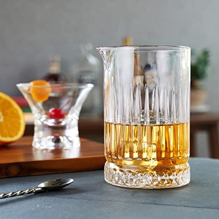 Viski Cocktail 23 Oz. Crystal Pitcher Design Bartending Barware Essentials, Pedestal Mixing glass