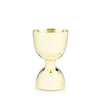 Viski Gold Canterbury Jiggers, 1 & 2 oz