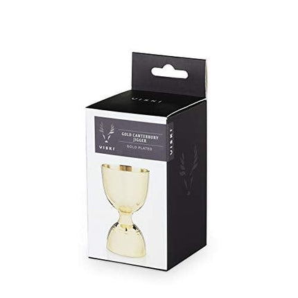 Viski Gold Canterbury Jiggers, 1 & 2 oz