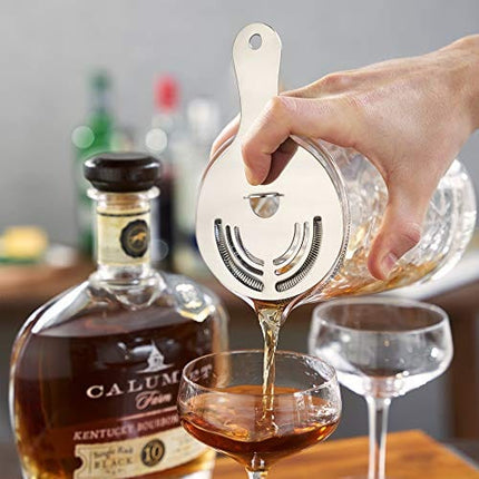 Viski Hawthorne Strainer, Stainless Steel Cocktail Strainer, Professional Bartending Accessories