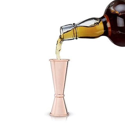 Viski Large Copper Japanese Style Jiggers, 1 oz / 2 oz