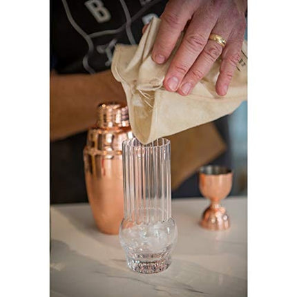 Viski Professional Lewis Bag and Mallet Bartender Kit & Bar Tools Kitchen Accessory 12", Ice Bag & Mallet