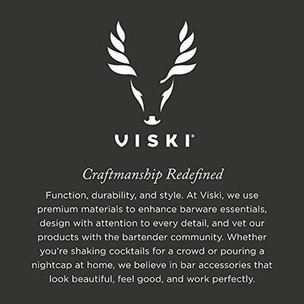 Viski Professional Lewis Bag and Mallet Bartender Kit & Bar Tools Kitchen Accessory 12", Ice Bag & Mallet