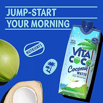 Vita Coco Coconut Water Original, 202.8 Fl Oz(Pack of 6)