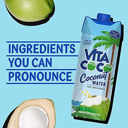Vita Coco Coconut Water Original, 202.8 Fl Oz(Pack of 6)