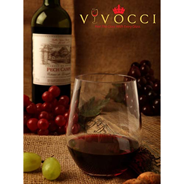 Vivocci Unbreakable Plastic Stemless Wine Glasses 20 oz | 100% Tritan Heavy Base | Shatterproof Glassware | Ideal For Cocktails & Scotch | Perfect For Homes & Bars | Dishwasher Proof, Buy 8 Pay 6