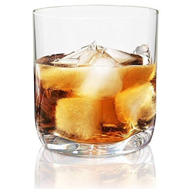 Vivocci Unbreakable Tritan Plastic Rocks 12.5 oz Whiskey & Double Old Fashioned Glasses | Thumb Indent Base | Ideal for Bourbon & Scotch | Perfect For Homes & Bars | Dishwasher Safe Barware | Set of 2