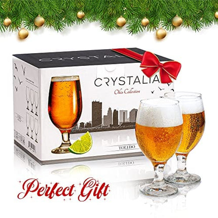 Volarium Craft Beer Glasses Set of 6, Belgian Style Stemmed Tulip Classics, IPA Beer Tasting Glassware,13 1/2 oz