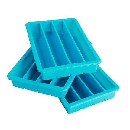 Webake Silicone Ice Cube Trays for Water Bottles Ice Cube Mold 12 Cavity, Easy Release Long Ice Cube Sticks For Bottled Beverage, Soda, Sport Drinks, Burritos Egg, Pack of 3