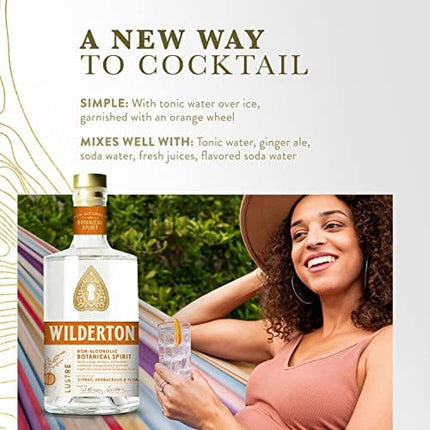 Wilderton Lustre Non Alcoholic Spirits - Botanical Spirit with Citrus, Herbaceous and Floral Notes - Zero Proof Alcohol Free Drinks - 25.4 fl oz
