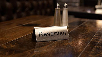 Reserved Table Signs 4.75x1.75 - 6 Pack