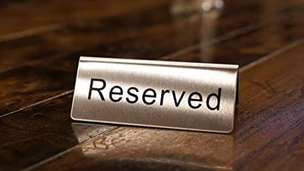 Reserved Table Signs 4.75x1.75 - 6 Pack